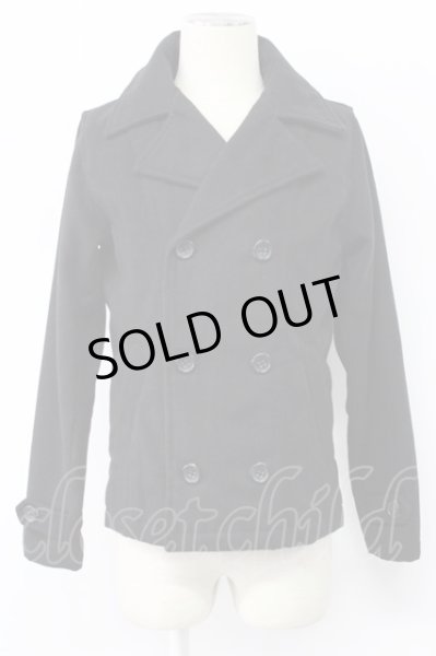 画像1: Xfrm / メルトンPコート 2 ブラック T-25-12-01-013-Xf-ou-YM-ZT (1)