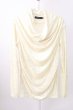 画像1: CIVARIZE / Glossy　ベロアドレープトップス 44 ホワイト T-25-12-04-001-CI-to-YM-ZT (1)