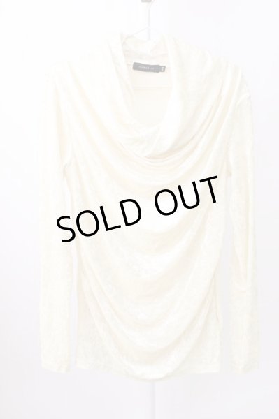 画像1: CIVARIZE / Glossy　ベロアドレープトップス 44 ホワイト T-25-12-04-001-CI-to-YM-ZT (1)