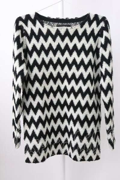 画像1: CIVARIZE / Hex ボーダーニットソー 44 ブラックｘホワイト T-25-12-04-003-CI-to-YM-ZT (1)