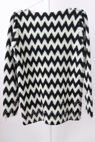 画像2: CIVARIZE / Hex ボーダーニットソー 44 ブラックｘホワイト T-25-12-04-003-CI-to-YM-ZT (2)