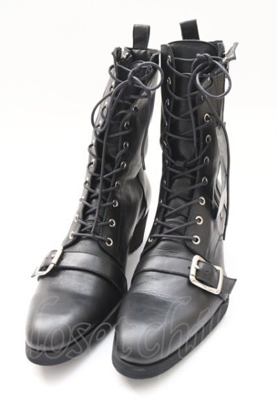 画像1: CIVARIZE / リングデザインブーツ 42（約27cm） ブラック T-25-12-04-017-CI-sho-YM-ZT (1)