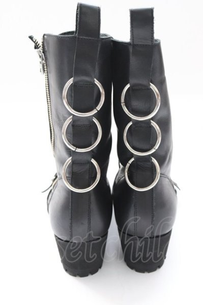 画像2: CIVARIZE / リングデザインブーツ 42（約27cm） ブラック T-25-12-04-017-CI-sho-YM-ZT (2)