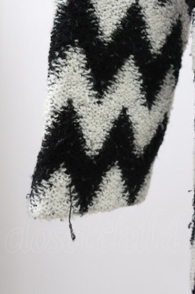 画像7: CIVARIZE / Hex ボーダーニットソー 44 ブラックｘホワイト T-25-12-04-003-CI-to-YM-ZT (7)