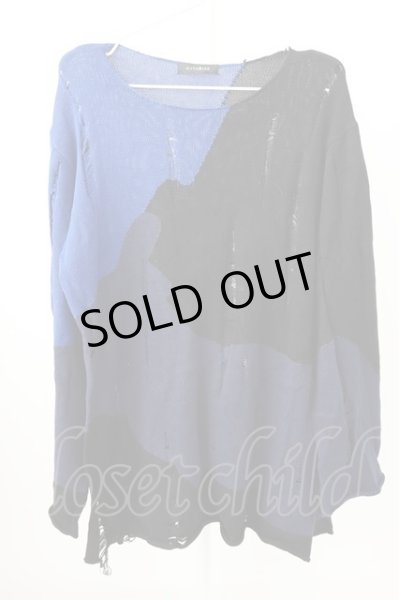 画像1: CIVARIZE / ダメージカモニットソー F ブラックｘブルー T-25-12-04-004-CI-to-YM-ZT (1)