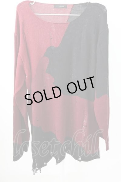 画像1: CIVARIZE / ダメージカモニットソー F ブラックｘレッド T-25-12-04-005-CI-to-YM-ZT (1)