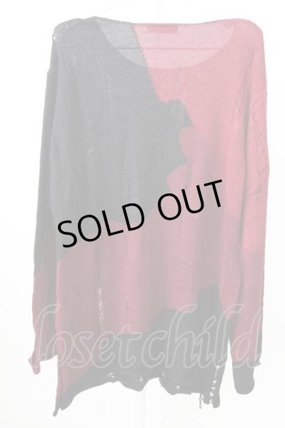 画像2: CIVARIZE / ダメージカモニットソー F ブラックｘレッド T-25-12-04-005-CI-to-YM-ZT (2)