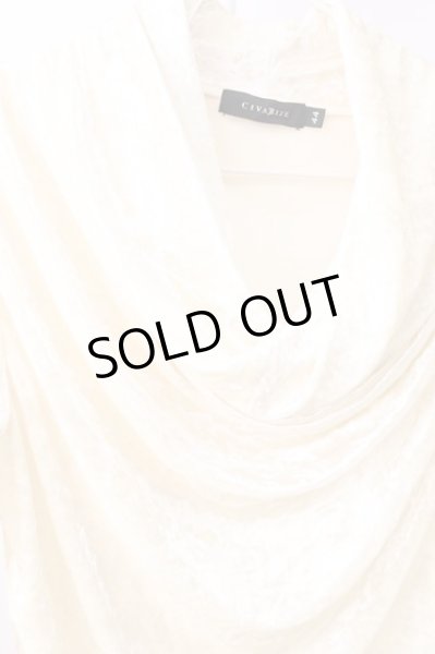 画像3: CIVARIZE / Glossy　ベロアドレープトップス 44 ホワイト T-25-12-04-001-CI-to-YM-ZT (3)