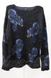 画像1: CIVARIZE / ローズジャガードモヘアニットソー 44 ブラックｘブルー T-25-12-04-006-CI-to-YM-ZT (1)