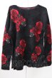 画像1: CIVARIZE / ローズジャガードモヘアニットソー 44 ブラックｘレッド T-25-12-04-008-CI-to-YM-ZT (1)