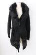画像1: CIVARIZE / ファー付き接結ニットガウンカーディガン 44 ブラック T-25-12-04-010-CI-to-YM-ZT (1)