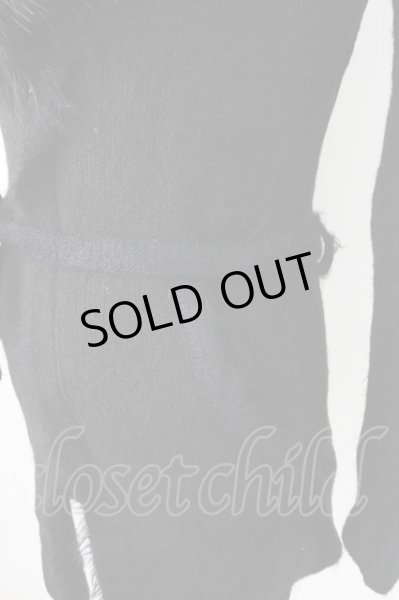 画像4: CIVARIZE / ファー付き接結ニットガウンカーディガン 44 ブラック T-25-12-04-010-CI-to-YM-ZT (4)