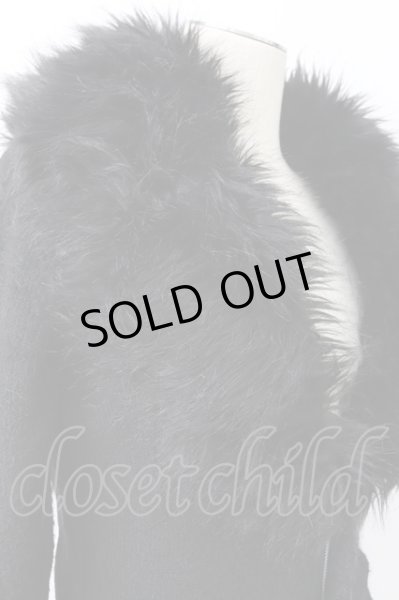 画像5: CIVARIZE / ファー付き接結ニットガウンカーディガン 44 ブラック T-25-12-04-010-CI-to-YM-ZT (5)