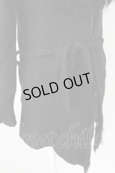 画像6: CIVARIZE / ファー付き接結ニットガウンカーディガン 44 ブラック T-25-12-04-010-CI-to-YM-ZT (6)