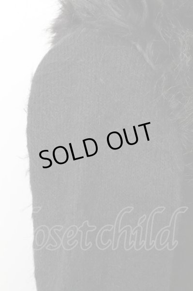 画像8: CIVARIZE / ファー付き接結ニットガウンカーディガン 44 ブラック T-25-12-04-010-CI-to-YM-ZT (8)