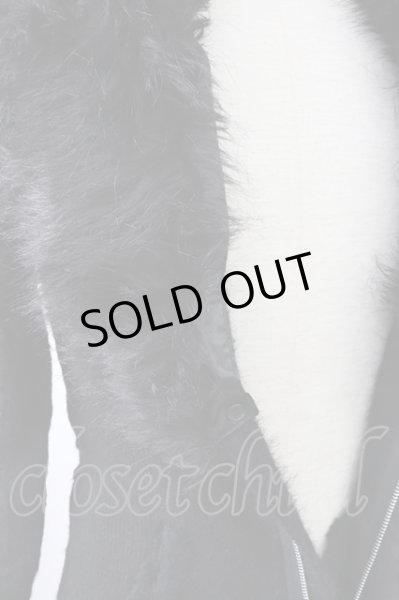 画像9: CIVARIZE / ファー付き接結ニットガウンカーディガン 44 ブラック T-25-12-04-010-CI-to-YM-ZT (9)