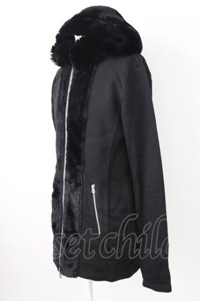 画像3: CIVARIZE / Implicate　フレッシーファブリックパーカー With ファー 44 ブラック T-25-12-04-011-CI-to-YM-ZT (3)