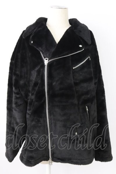 画像1: CIVARIZE / Envy オーバーサイズフェイクファーライダース 44 ブラック T-25-12-04-012-CI-ou-YM-ZT (1)