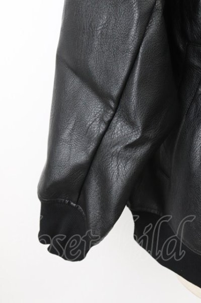 画像4: NO ID. / シンセティックレザーフーデッド ONE ブラック T-25-12-04-013-NO-ja-YM-ZT (4)