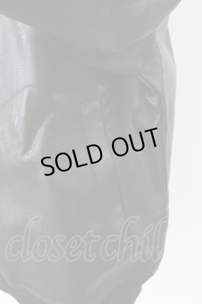 画像6: NO ID. / シンセティックレザーフーデッド ONE ブラック T-25-12-04-013-NO-ja-YM-ZT-ML038 (6)