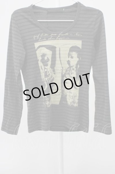 画像1: FUGA / ETHNIC GIRL ボーダーカットソー 44 チャコール T-25-12-10-020-FU-to-YM-ZT (1)