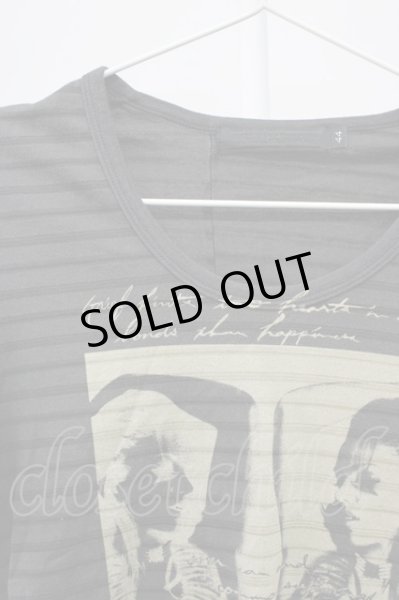 画像3: FUGA / ETHNIC GIRL ボーダーカットソー 44 チャコール T-25-12-10-020-FU-to-YM-ZT (3)