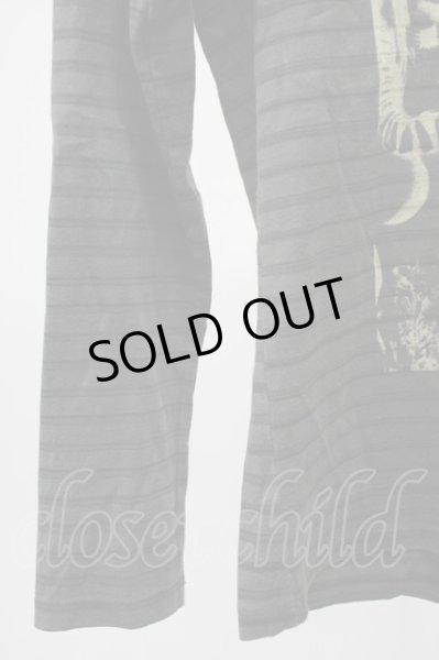 画像4: FUGA / ETHNIC GIRL ボーダーカットソー 44 チャコール T-25-12-10-020-FU-to-YM-ZT (4)