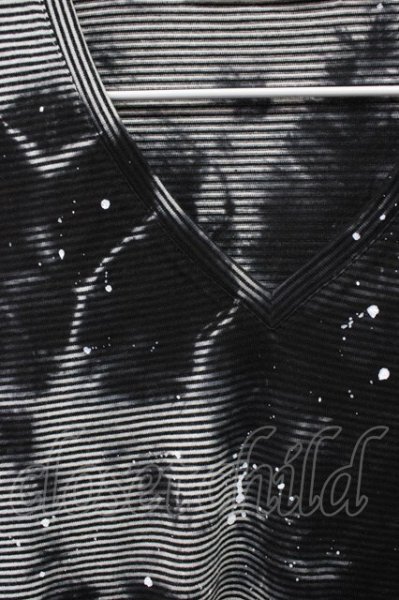 画像3: FUGA / Fazenda ムラ染め加工カットソー 44 ブラック T-25-12-10-023-FU-to-YM-ZT (3)