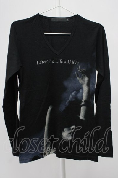 画像1: FUGA / AVENTURAガールフォトVネックカットソー 44 ブラック T-25-12-10-025-FU-to-YM-ZT (1)