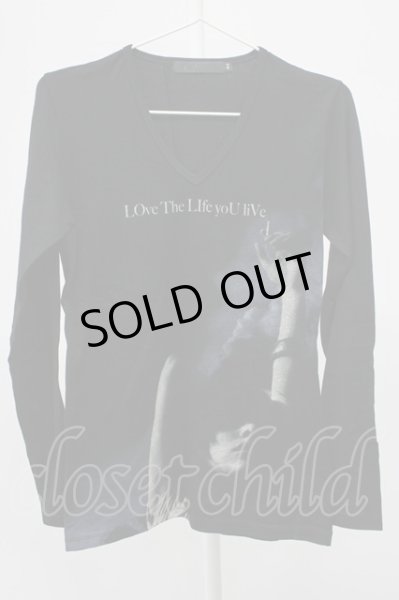 画像1: FUGA / AVENTURAガールフォトVネックカットソー 44 ブラック T-25-12-10-025-FU-to-YM-ZT (1)