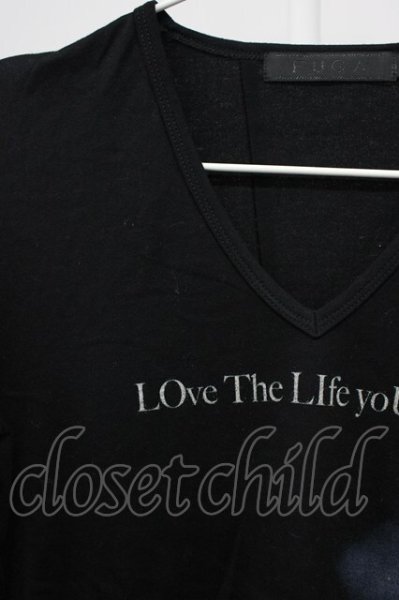 画像3: FUGA / AVENTURAガールフォトVネックカットソー 44 ブラック T-25-12-10-025-FU-to-YM-ZT (3)