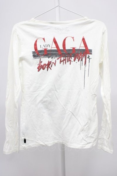 画像2: FUGA / LADY GAGAカットソー 44 ホワイト T-25-12-10-026-FU-to-YM-ZT (2)