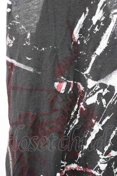 画像5: 14th Addiction / ペインティングステッチタンクトップ 0（レディース） ブラック T-25-12-10-003-14-to-YM-ZT (5)