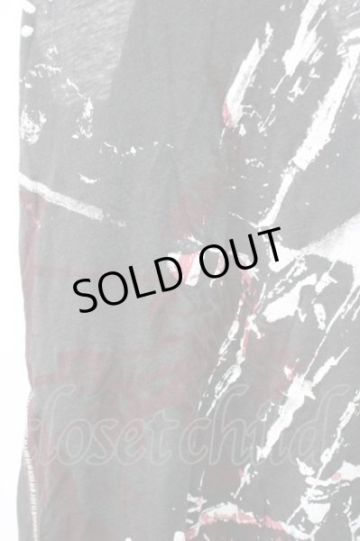 画像5: 14th Addiction / ペインティングステッチタンクトップ 0（レディース） ブラック T-25-12-10-003-14-to-YM-ZT (5)