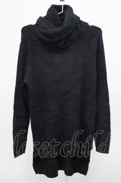 画像1: FUGA / CONSTELLATIONドレープ襟ニット 44 ブラック T-25-12-10-030-FU-to-YM-ZT (1)