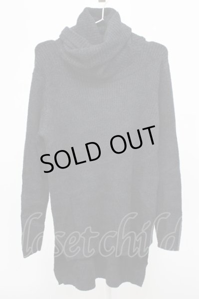 画像1: FUGA / CONSTELLATIONドレープ襟ニット 44 ブラック T-25-12-10-030-FU-to-YM-ZT (1)