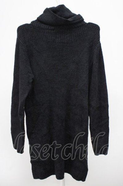 画像2: FUGA / CONSTELLATIONドレープ襟ニット 44 ブラック T-25-12-10-030-FU-to-YM-ZT (2)