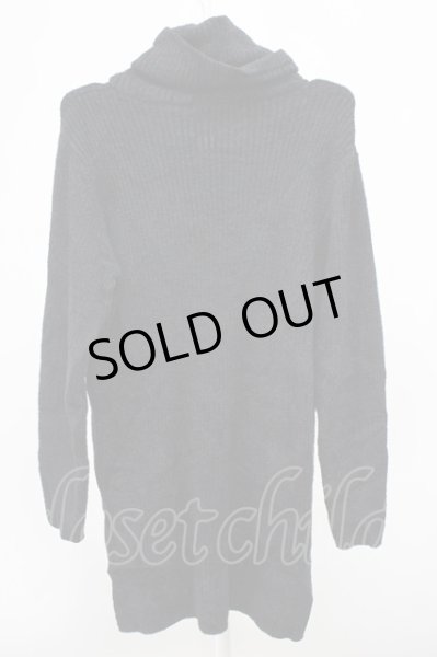 画像2: FUGA / CONSTELLATIONドレープ襟ニット 44 ブラック T-25-12-10-030-FU-to-YM-ZT (2)