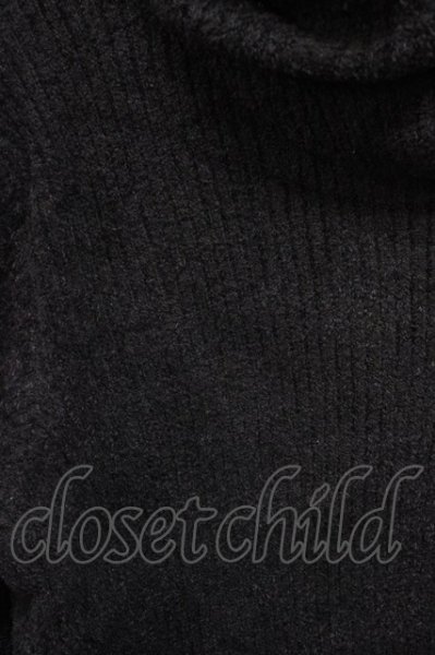 画像5: FUGA / CONSTELLATIONドレープ襟ニット 44 ブラック T-25-12-10-030-FU-to-YM-ZT (5)