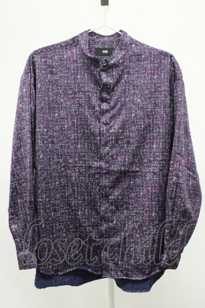 画像1: HARE / バンドカラーシャツ S パープル T-25-12-10-031-HA-sh-YM-ZT (1)