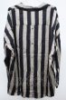 画像2: SHAREEF / STRIPE PAJAMA シャツ 2 グレージュｘブラックｘパープル T-25-12-10-035-SH-sh-YM-ZT (2)