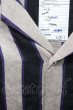 画像3: SHAREEF / STRIPE PAJAMA シャツ 2 グレージュｘブラックｘパープル T-25-12-10-035-SH-sh-YM-ZT (3)