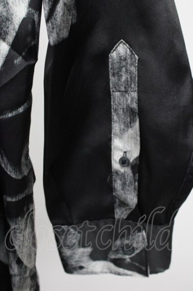 画像3: ZARA / RELAXED FIT 総柄シャツ L ブラック T-25-12-10-037-ZA-sh-YM-ZT (3)