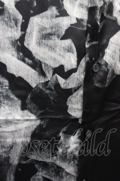 画像4: ZARA / RELAXED FIT 総柄シャツ L ブラック T-25-12-10-037-ZA-sh-YM-ZT (4)