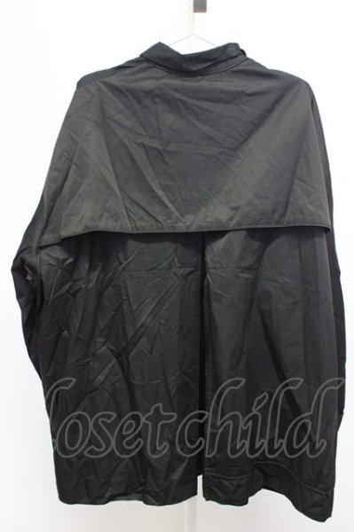 画像2: HARE / ポリエステル比翼ワイドシャツ F ブラック T-25-12-10-038-HA-sh-YM-ZT (2)