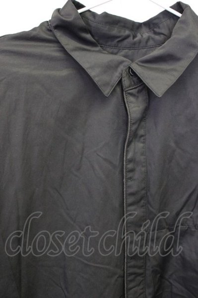 画像3: HARE / ポリエステル比翼ワイドシャツ F ブラック T-25-12-10-038-HA-sh-YM-ZT (3)