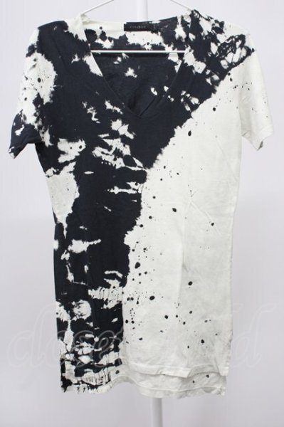 画像1: CIVARIZE / ElnathブリーチロングTシャツ 44 ブラックｘホワイト T-25-12-10-005-CI-ts-YM-ZT (1)