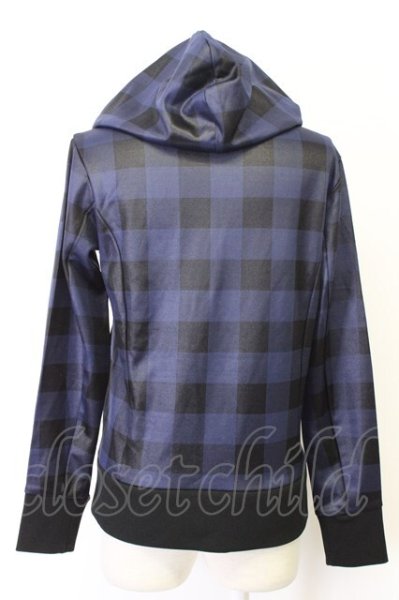 画像2: SCHLUSSEL / コーティングツイルチェックパーカー 2 ネイビー T-25-12-10-042-SC-to-YM-ZT (2)