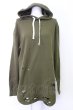 画像1: FUGA / オパールダメージプルパーカー 44 カーキ T-25-12-10-044-FU-to-YM-ZT (1)