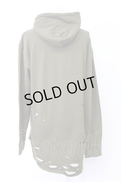 画像2: FUGA / オパールダメージプルパーカー 44 カーキ T-25-12-10-044-FU-to-YM-ZT027 (2)